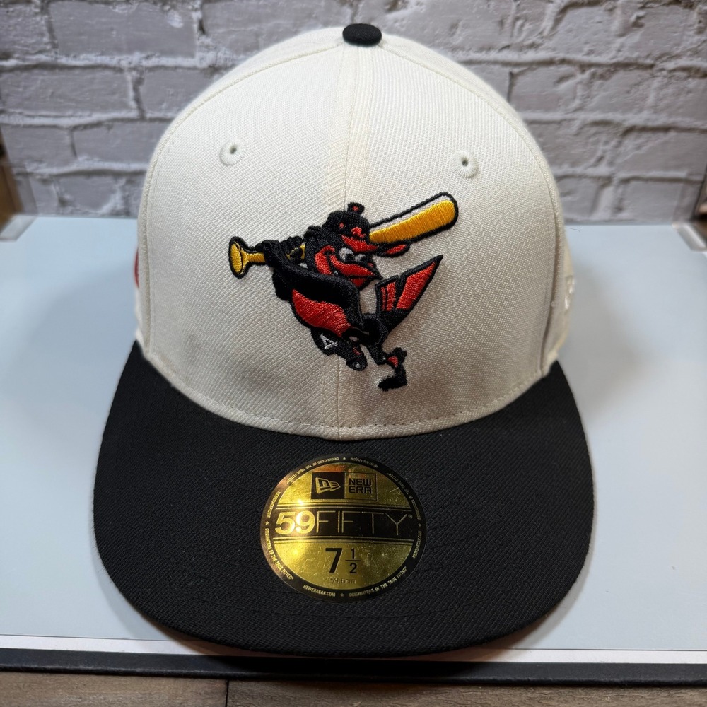 New Era Baltimore Orioles 1966 World Series 59FIFTY Fitted Hat White Black 7 1/2